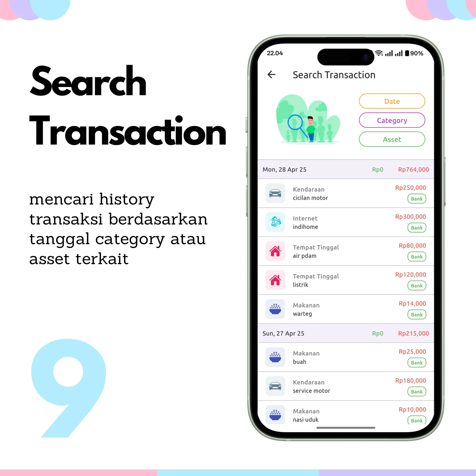 Rizqoo Feature Page 10 - Advanced Transaction Search & Filter