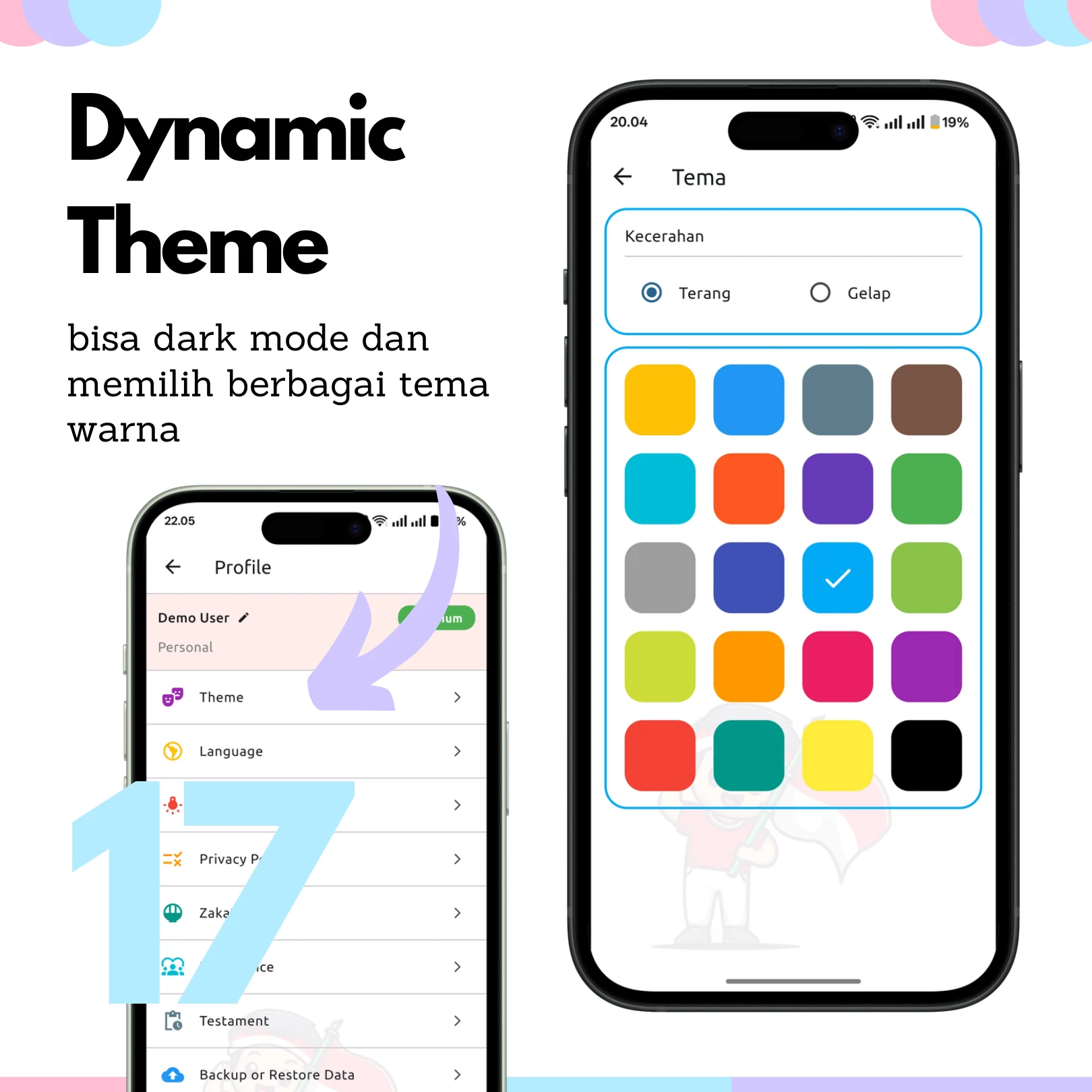 Rizqoo Feature Page 18 - Dynamic Themes & Dark Mode