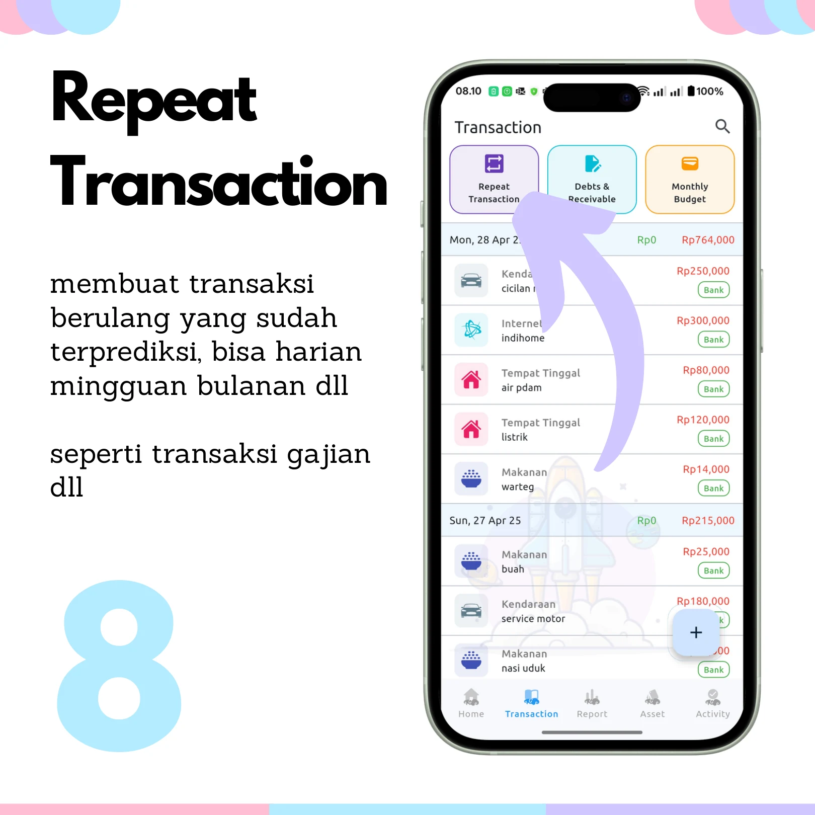 Rizqoo Feature Page 9 - Repeat & Scheduled Transactions